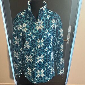 Spyder Teal and White Patterned Sweater